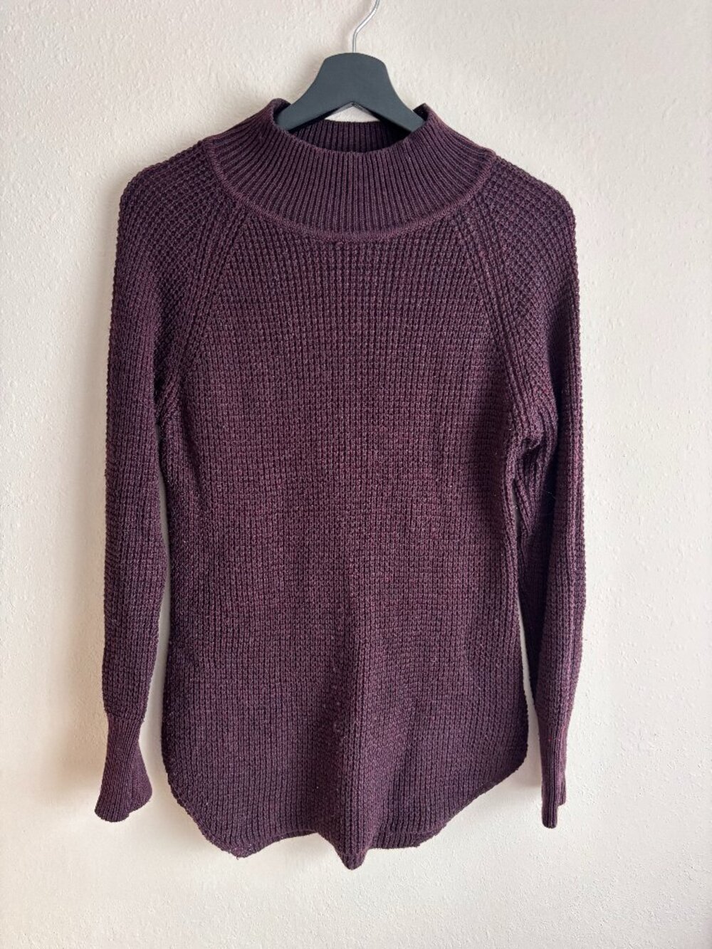 Comfy Purple Mock Neck Sweater